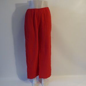 NWT Womens Stark X Red Tie-Dye Wide Leg Pants L